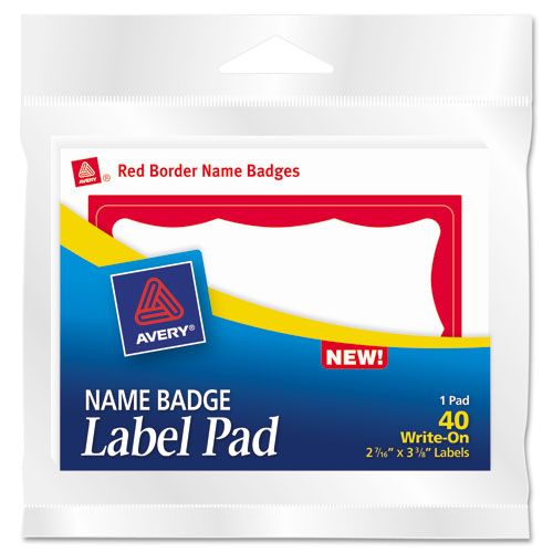 Avery Name Badge Label Pads