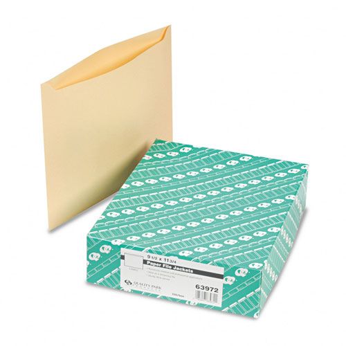 Quality Park Paper File Jackets 9 12x11 34 2 Pt Tag Buff
