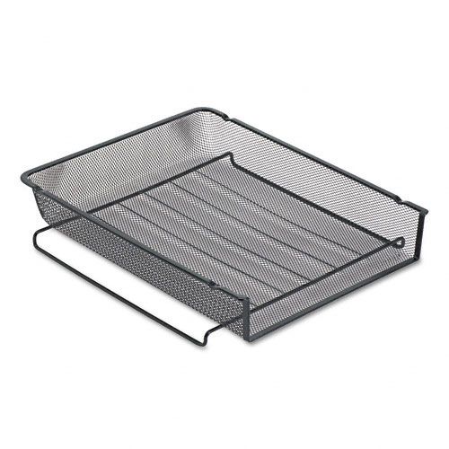 Rolodex Mesh Stackable Front Load Letter Tray Wire Black