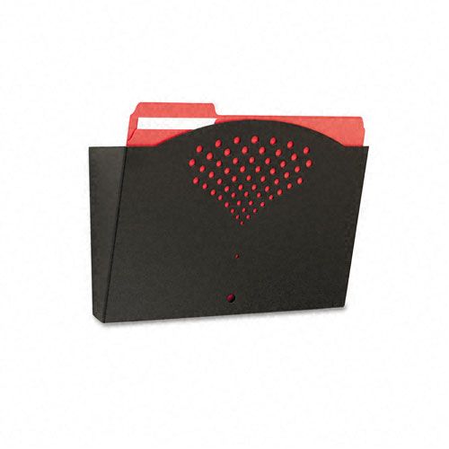 Safco Steel Wall Pocket Letter Black