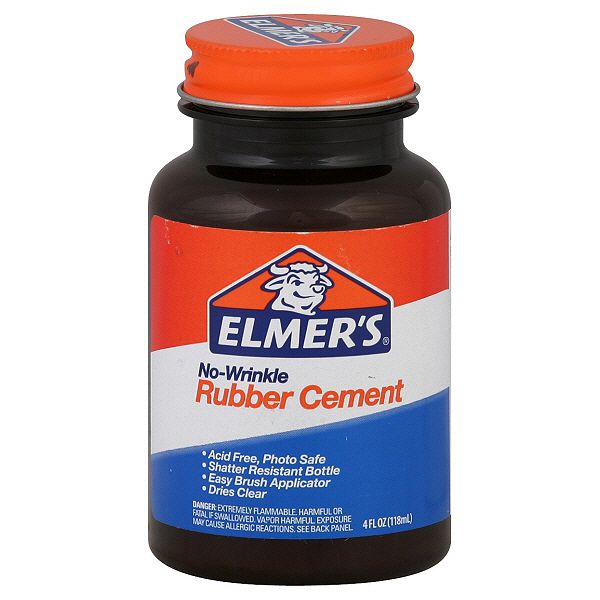Elmer's Rubber Cement, No-Wrinkle, 4 fl oz (118 ml)