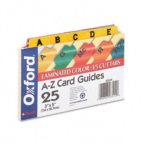 Oxford Manila Index Card Guides with Laminated Tabs