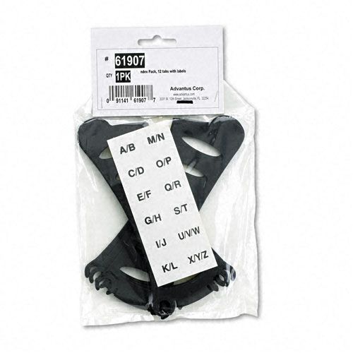Advantus Media Filer Index Tabs White 12pack