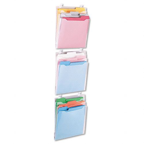Advantus Transparent Three Pocket Panel Wall Organizers