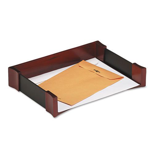 Rolodex Letter Tray LeatherWood Mahogany