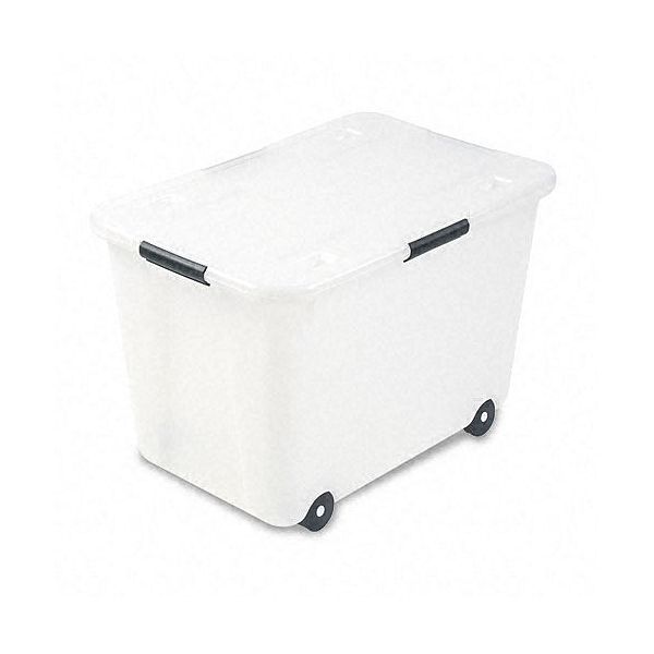 Advantus Rolling Storage Box, Clear, 15-gallon Size AVT34009