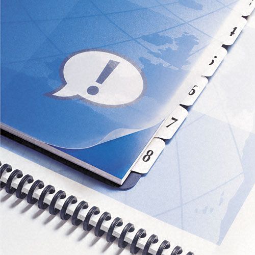 GBC Unpunched 8 Tab Index Dividers 9 x 11 White