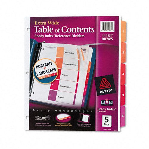 Avery Ready Index ExtraWide Multicolor Dividers