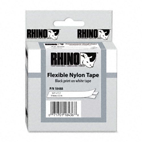 DYMO Flexible Nylon Labels 12in x 115ft White