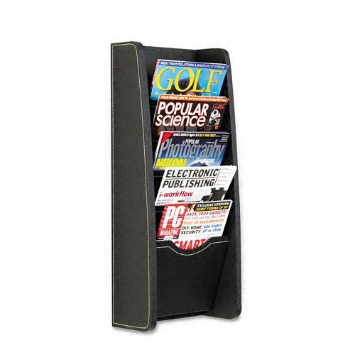 Safco Five-Pocket PVC Magazine Display Rack, Black at Kmart.com