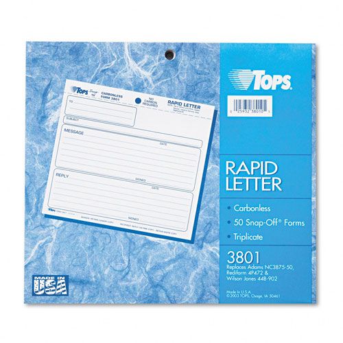 TOPS Snap Off Rapid Letter Message Form