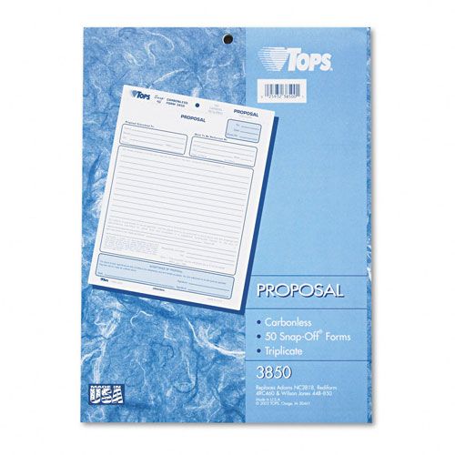 TOPS Snap Off Carbonless Triplicate Proposal Form