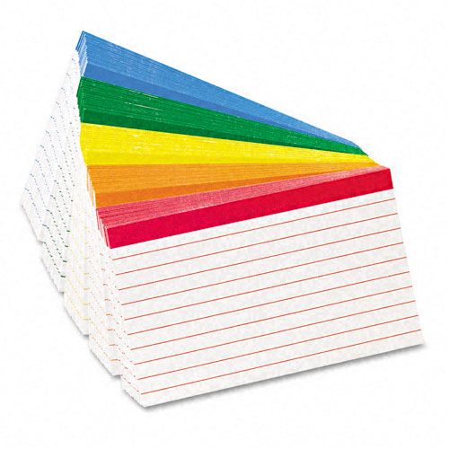 Oxford Ruled 3 x 5 Index Cards Assorted Colors 100Pk