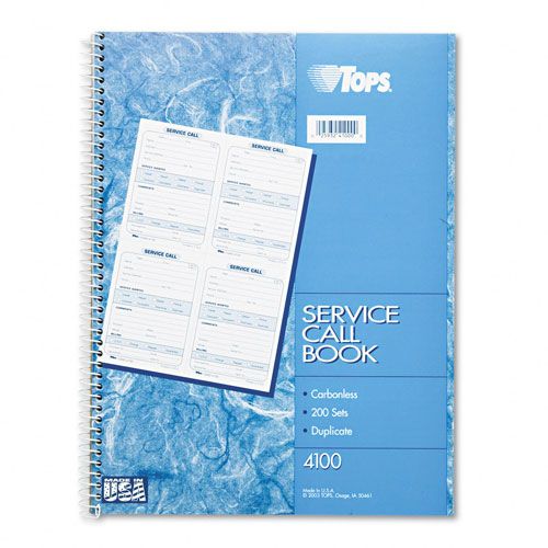 TOPS Duplicate Service Call Book