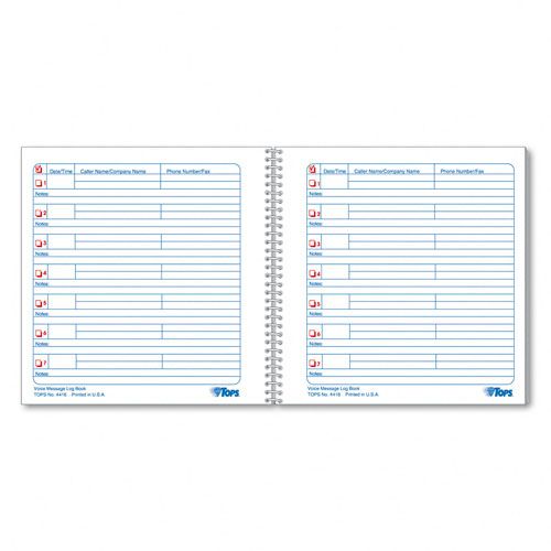 TOPS Voice Message Log 8 14 X 8 12 700 Message Book