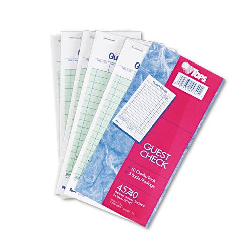 TOPS Restaurant Guest Check Pad with Receipt Stub