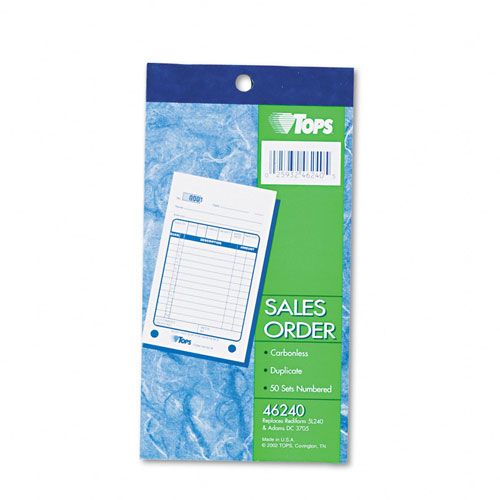 TOPS Carbonless Sales Slip Book 3 58 x 6 38 50 Sets