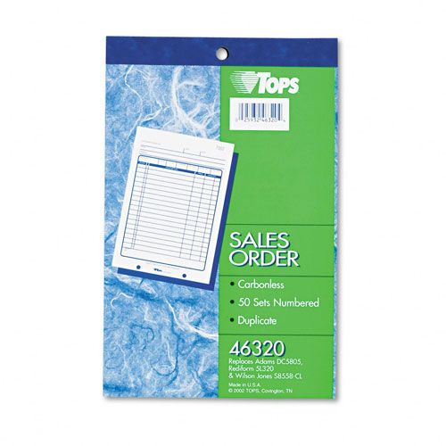 TOPS Carbonless Sales Slip Book 5 12 x 7 78 50 Sets