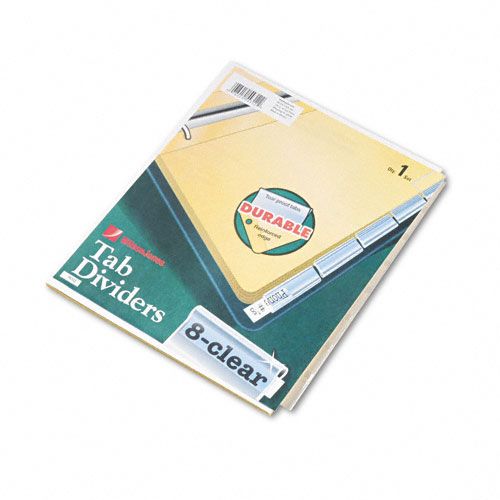 Wilson Jones Single Sided Clear Reinforced Insertable Tab Index