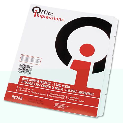 Office Impressions White Write OnErase Indexes