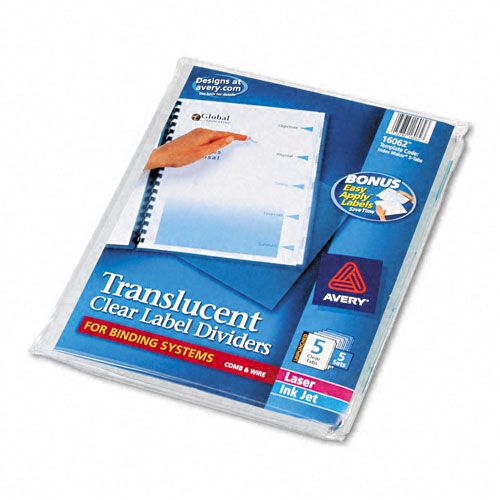 Avery Index Maker Translucent Clear Label Dividers