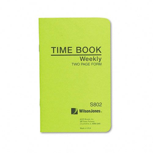 Wilson Jones Worker Weekly Time Record 4 18 x 6 34 36 Pages