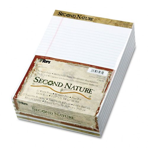 TOPS Second Nature Premium Recycled Ruled Pads