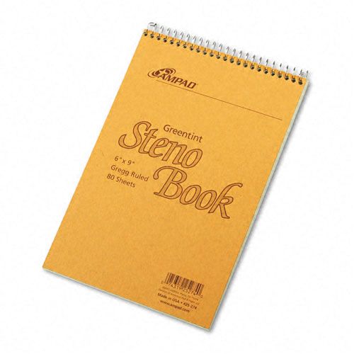 Ampad Steno Book Gregg Rule Green Tint 80 Sheets
