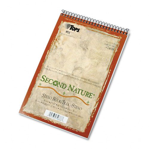 TOPS Second Nature Steno Recycled Notebooks