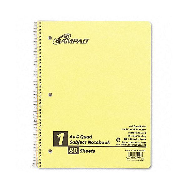 Ampad Evidence Wirebound Single Subject Notebooks AMP25451