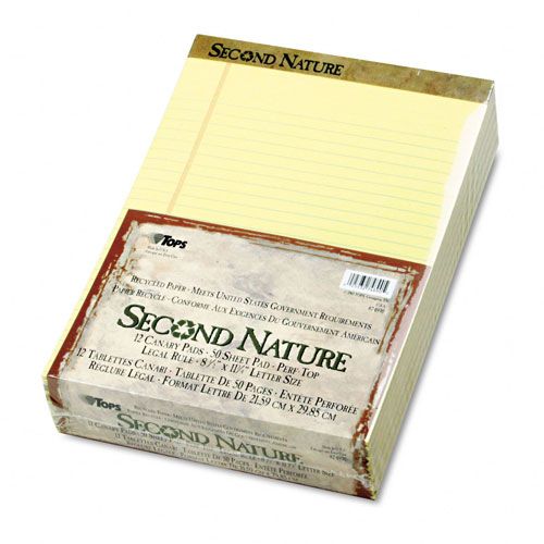 TOPS Second Nature Recycled Ruled Pads