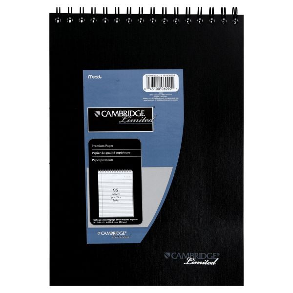 Mead Cambridge Limited Notebook College Ruled 96 Sheets 1 notebook