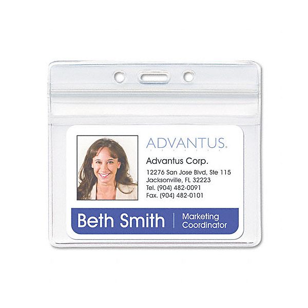 Advantus Resealable Badge Holders AVT75523