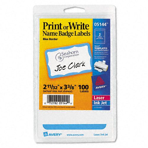 Avery Print or Write Self Adhesive Name Badges