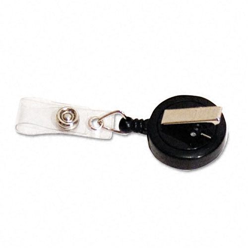 Advantus Swivel Back 30 in ID Card Reel Black 12 per Pack