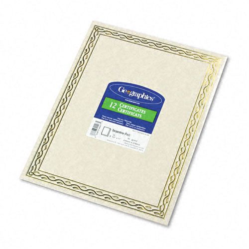 Geographics Foil Stamped Award Certificates Gold Border Doz