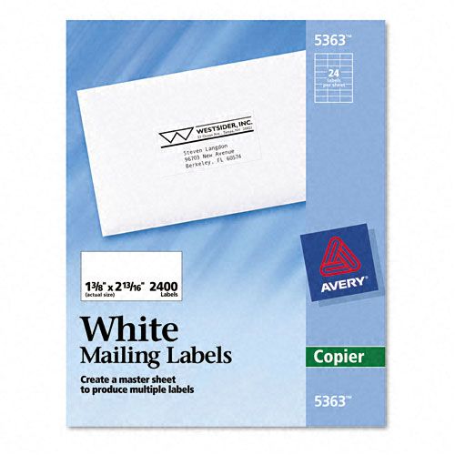Avery Copier White Mailing Labels