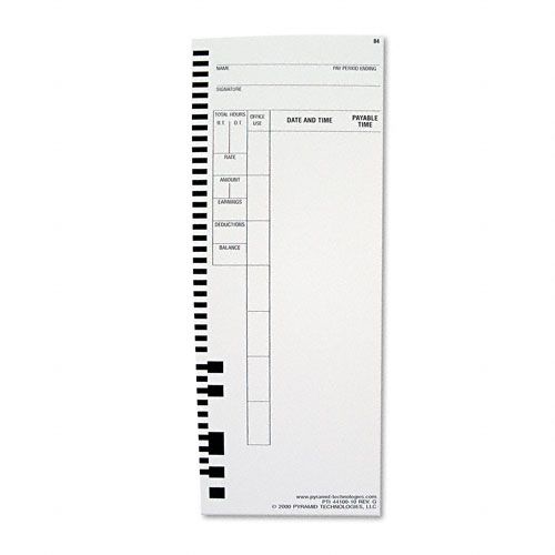Pyramid Technologies Time Cards for Model 4000 Payroll Recorder