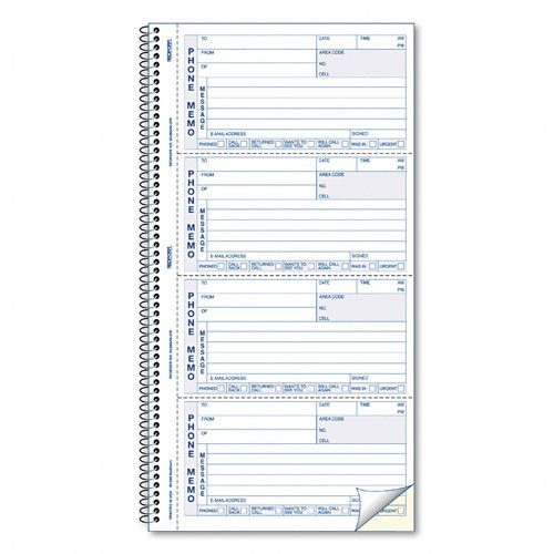 Rediform Standard Line Phone Memo Message Book