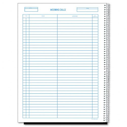 Rediform IncomingOutgoing Calls Message Log 8 12x11 Book