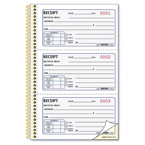 Rediform Gold Standard Carbonless Money Receipt Book
