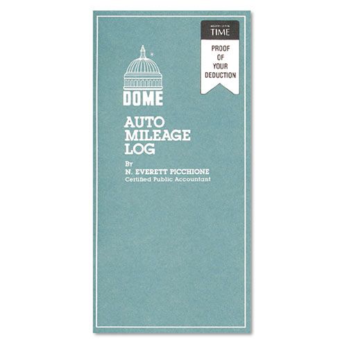 Dome Auto Mileage Annual Log Undated 3 14 x 6 14