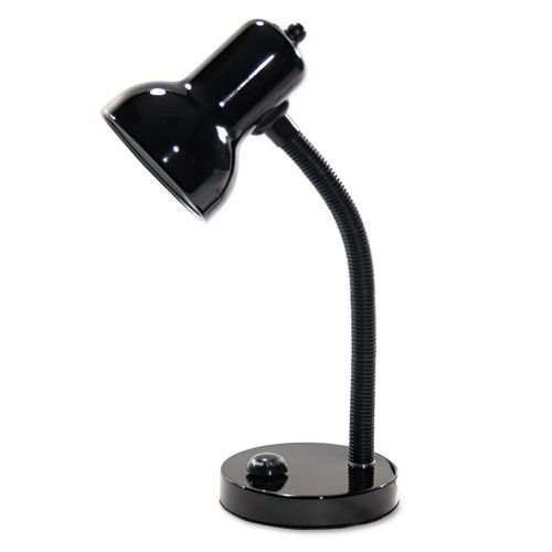 Ledu Incandescent Gooseneck Desk Lamp, Black, 16" High at Kmart.com