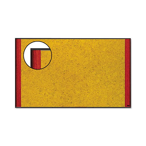 3m Cork Bulletin Board, 48 X 36, Mahogany Frame MMMC4836MY
