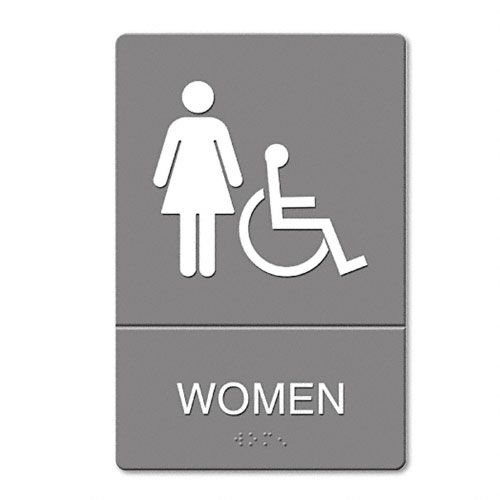 Quartet ADA Restroom Sign Women Accessible Symbol