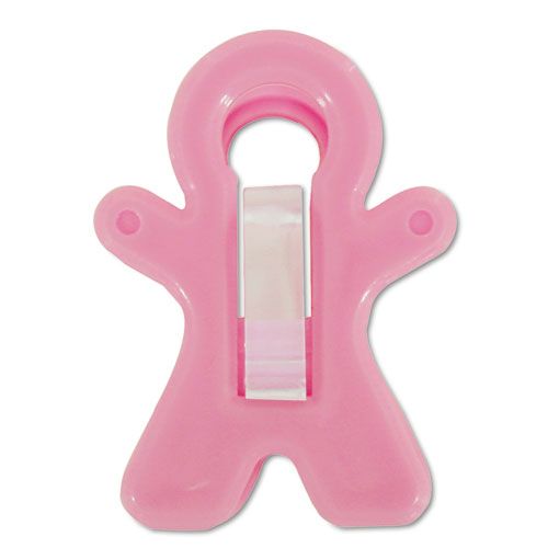 Adams Manufacturing Clamp Man Plastic Pink 3pack