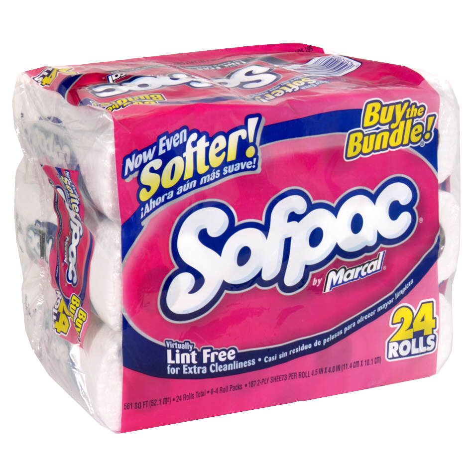 Marcal Sofpac Bathroom Tissue, 2-Ply, 6 - 4 roll packs [24 rolls] at Kmart.com