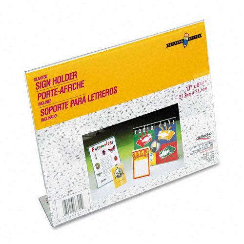 deflect o Inclined Desk Sign Holders
