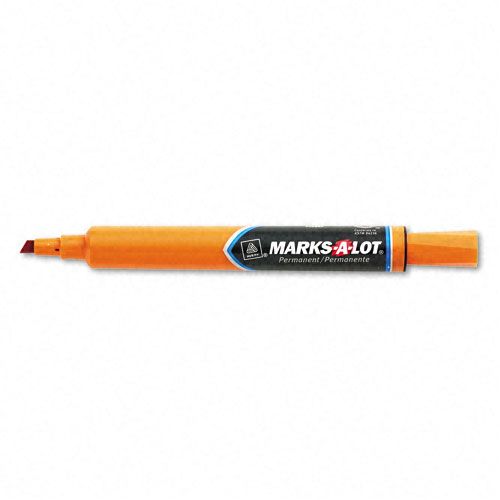 Marks A Lot Permanent Marker Large Chisel Tip Orange