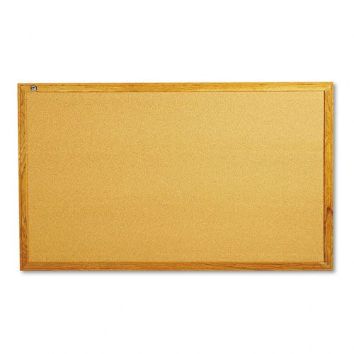 Quartet Cork Bulletin Board 60 x 36 Solid Oak Frame